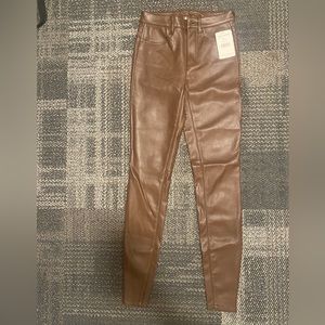 Free People Leather Jeggings